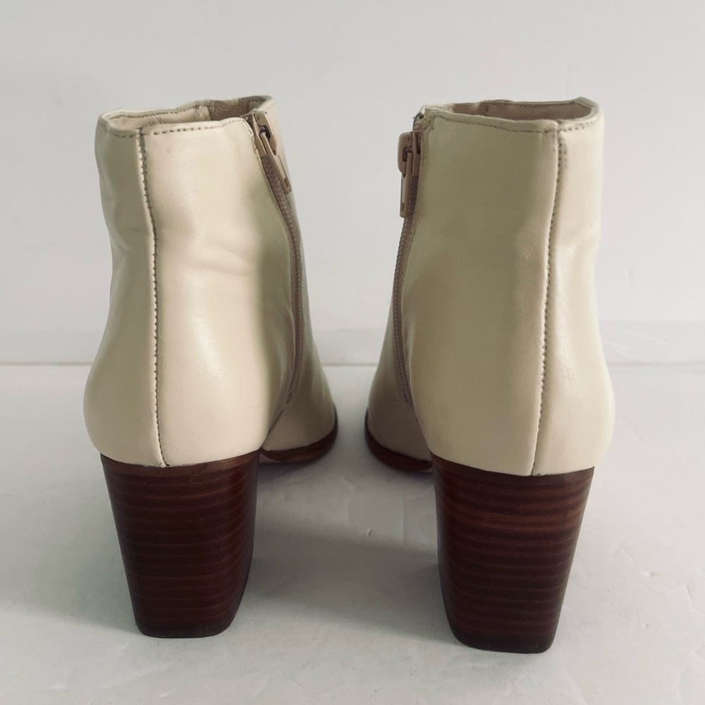 Sole Society $99 Desiray Cream Leather Pointed Toe Booties Size 7.5, 10 & 11 NEW - Picture 6 of 8